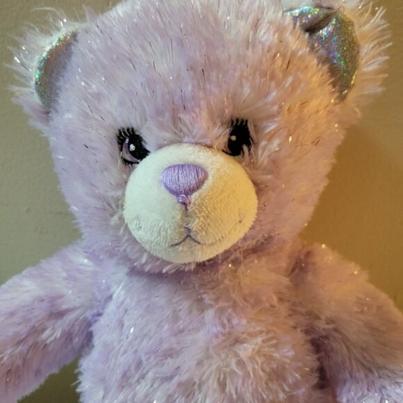 Build a Bear Plush Purple Sparkle Bear - Picture 2 of 5